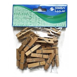 Medium wooden tweezers, 3.5 cm, 24 pieces
